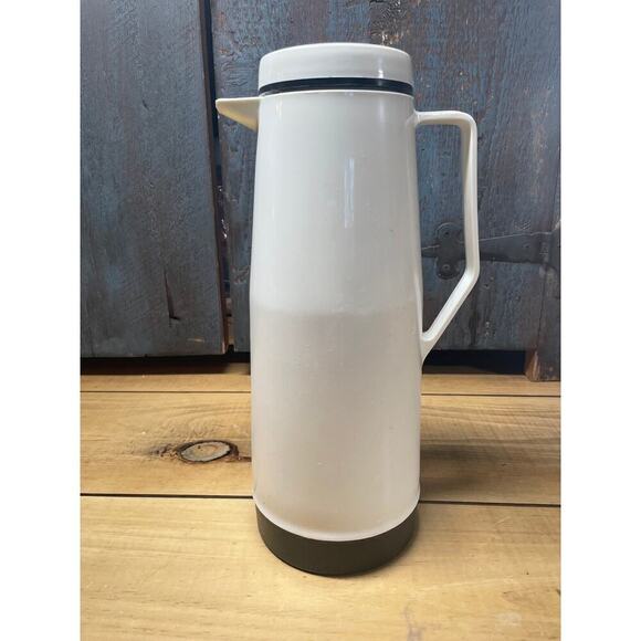 Vintage Thermos Serv White/Black. Coffee Carafe Pitcher. 12" - Picture 1 of 5